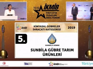 2019 yılı İKMİB Kimyasal Gübreler İhracatı 5.lik Ödülü